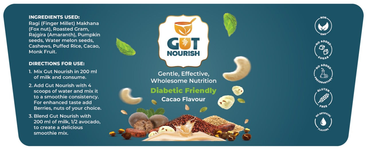 Gut Nourish - Diabetic Friendly with Monk Fruit - Pack of 5