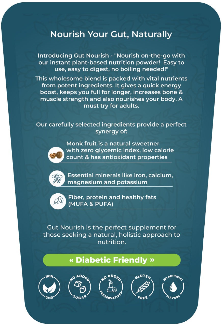 Gut Nourish - Diabetic Friendly with Monk Fruit - Cacao Flavor