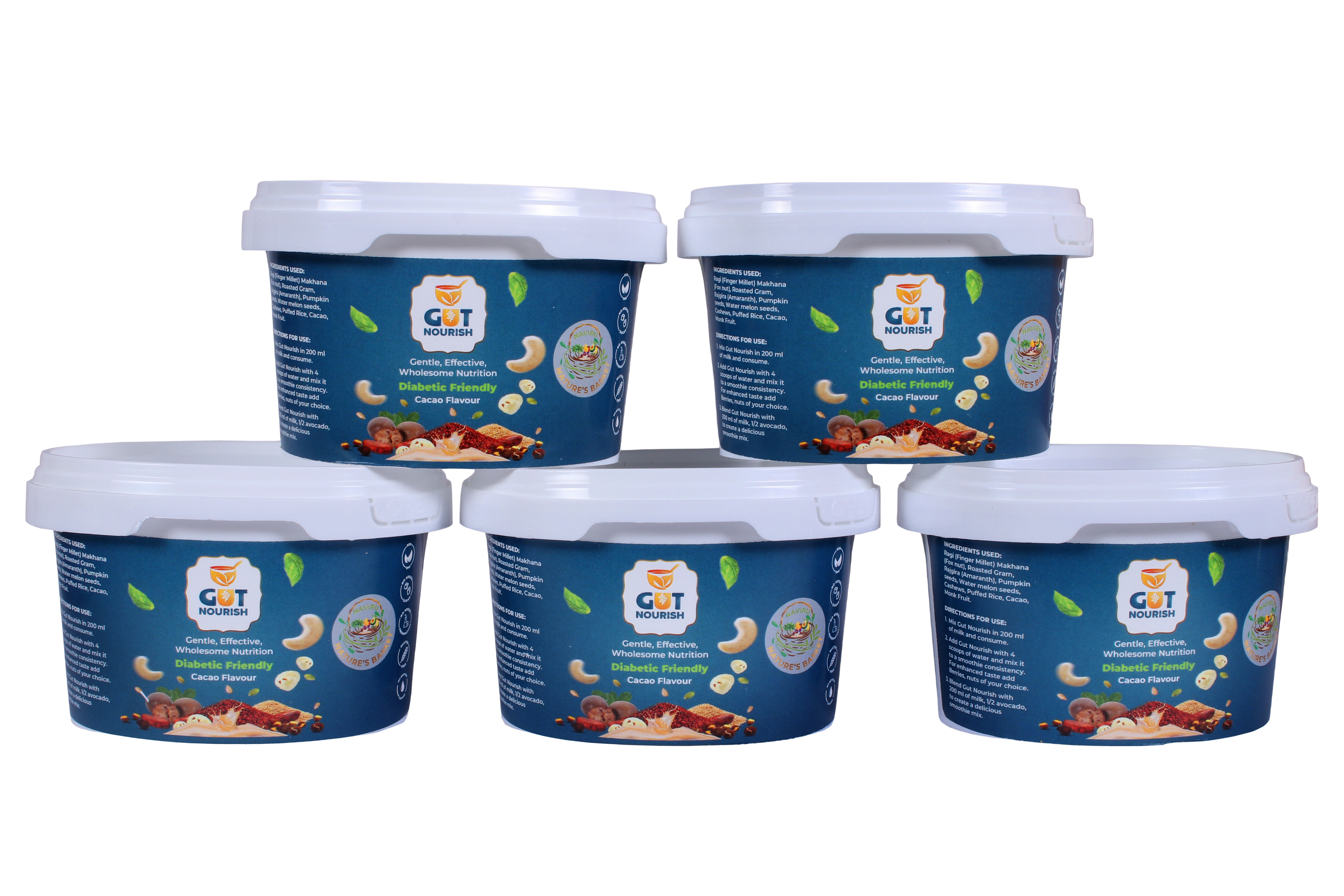 Gut Nourish - Diabetic Friendly with Monk Fruit - Pack of 5