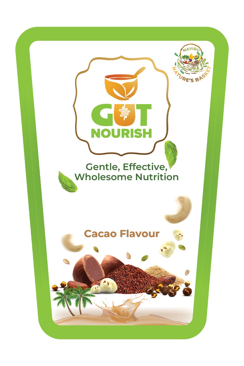 Gut Nourish - Plant Based Nutrition Powder - with Palm Jaggery- Cacao Flavor