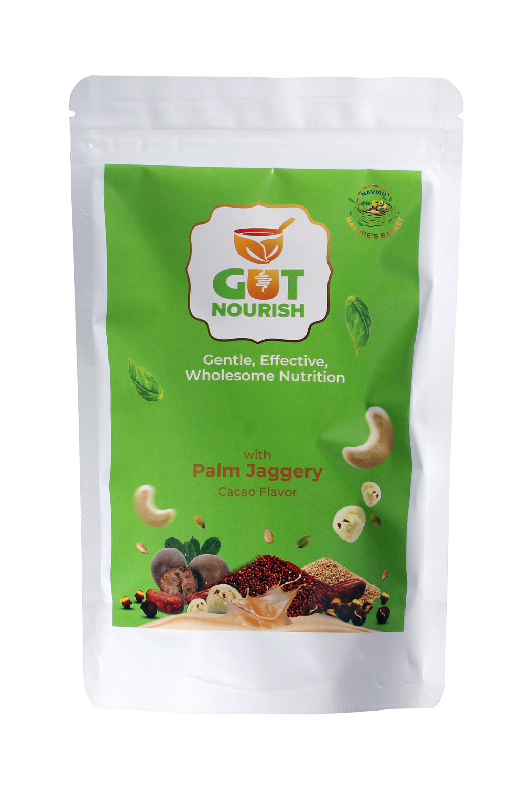 Gut Nourish - Gut Friendly - Gentle, Effective, Wholesome nutrition Cacao Flavor with Palm Jaggery